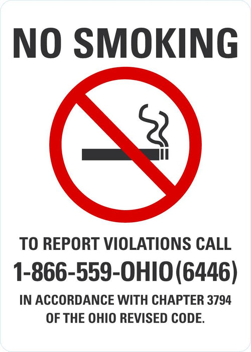 No Smoking (Ohio) Sign