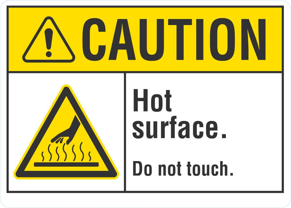 CAUTION Hot Surface Sign