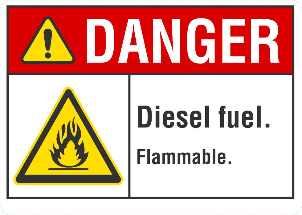 Fuel Signage DANGER Diesel Fuel Sign — makesafetyvisible.com