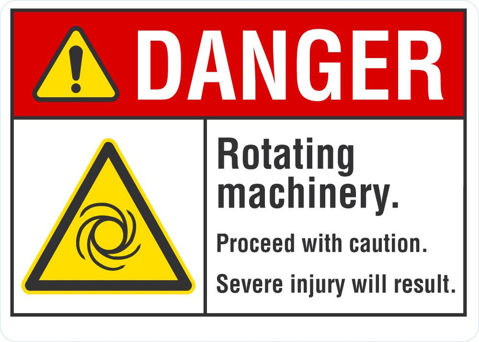 Rotating Machine Rt Signage DANGER Rotating Machinery Sign — makesafetyvisible.com
