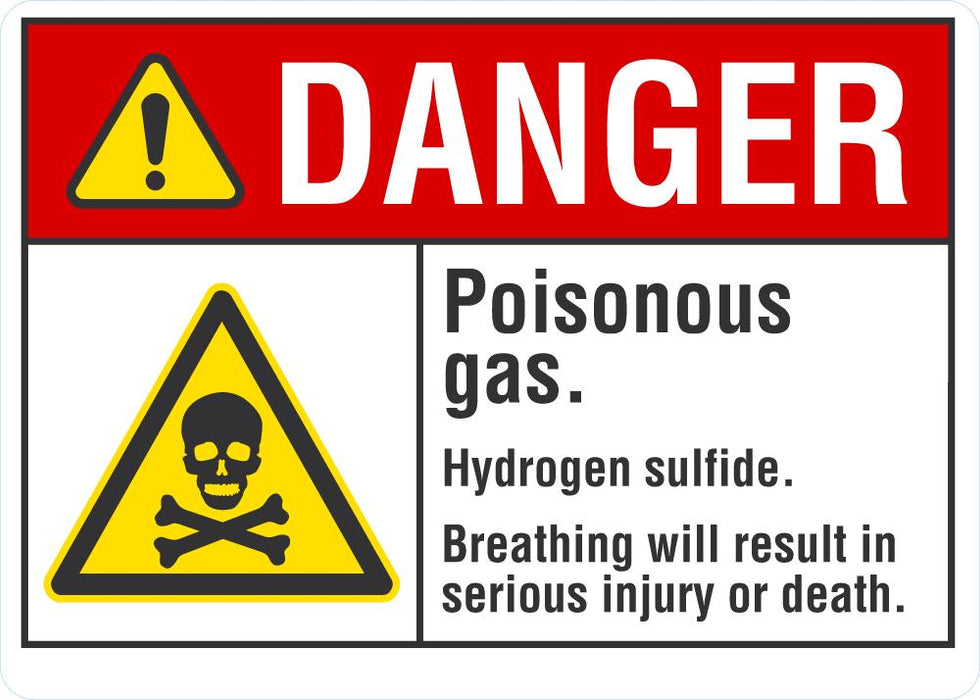 DANGER Poisonous Gas Sign