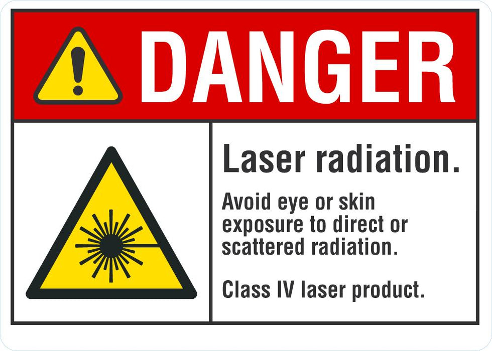 DANGER Laser Radiation Sign