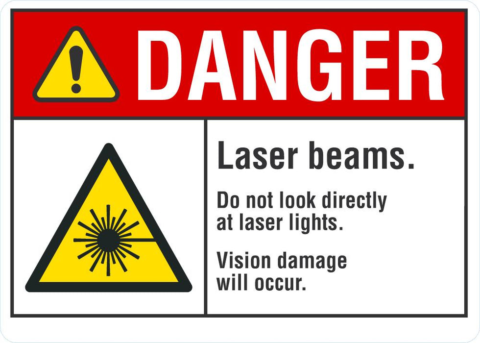 DANGER Laser Beams Sign