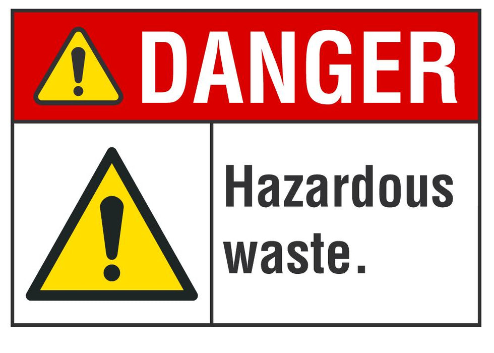 DANGER Hazardous Waste Sign
