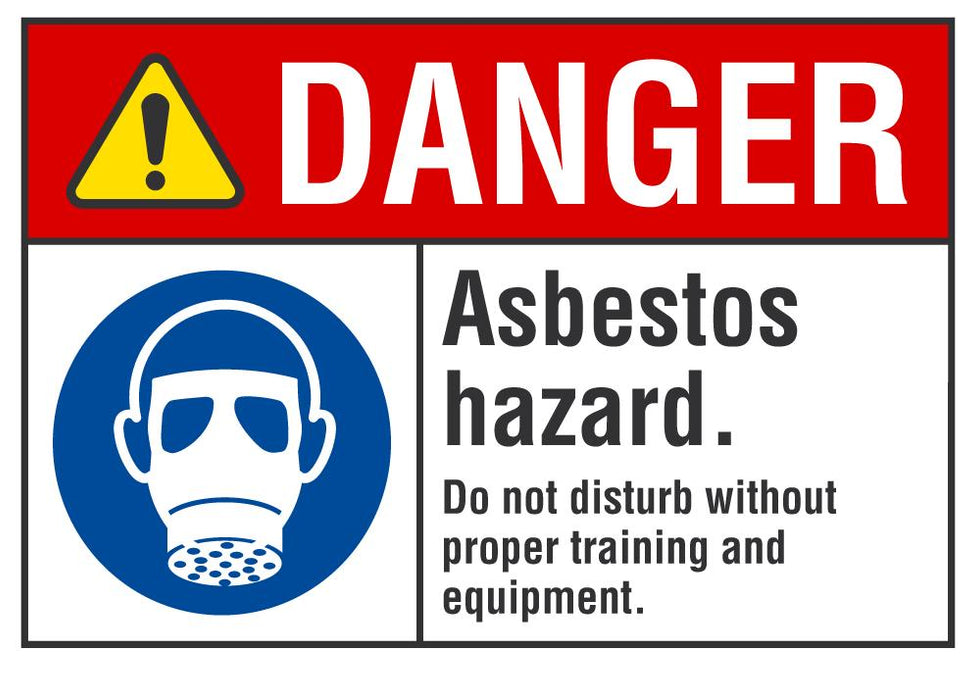 DANGER Asbestos Hazard Sign