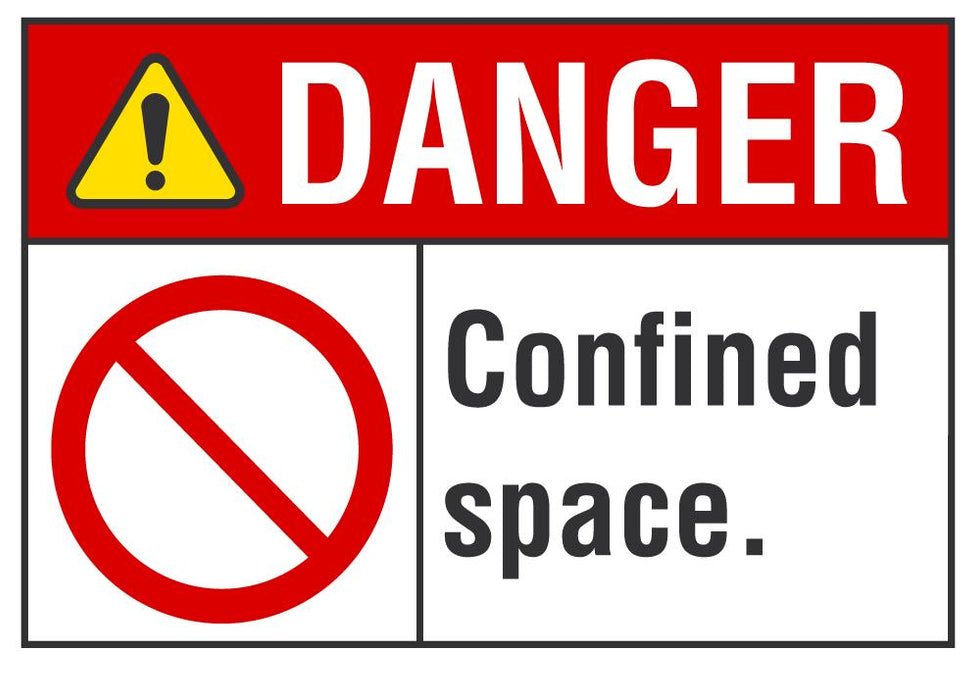 DANGER Confined Space Sign