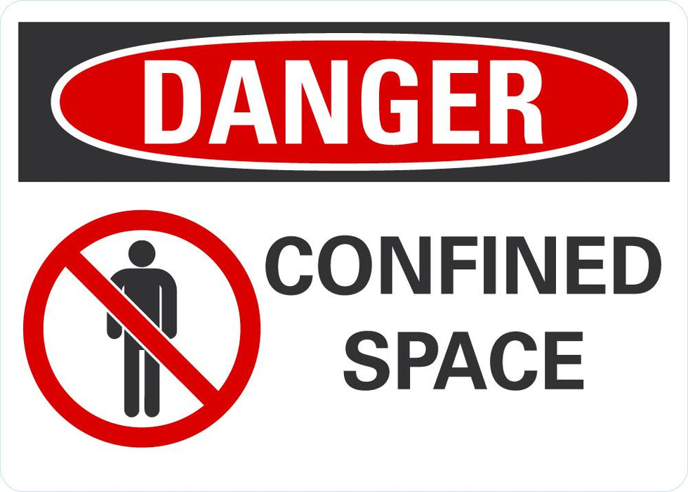 DANGER Confined Space Sign