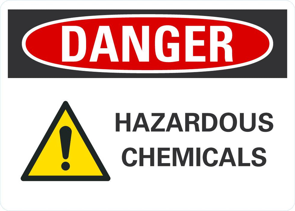 DANGER Hazardous Chemicals Sign
