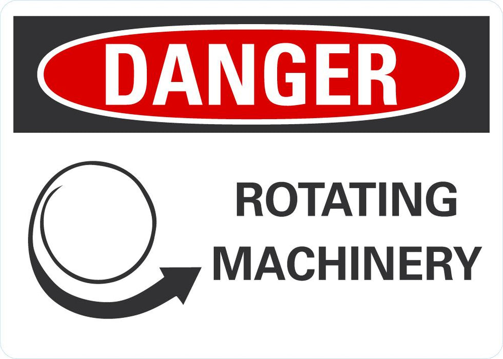 DANGER Rotating Machinery Sign — makesafetyvisible.com