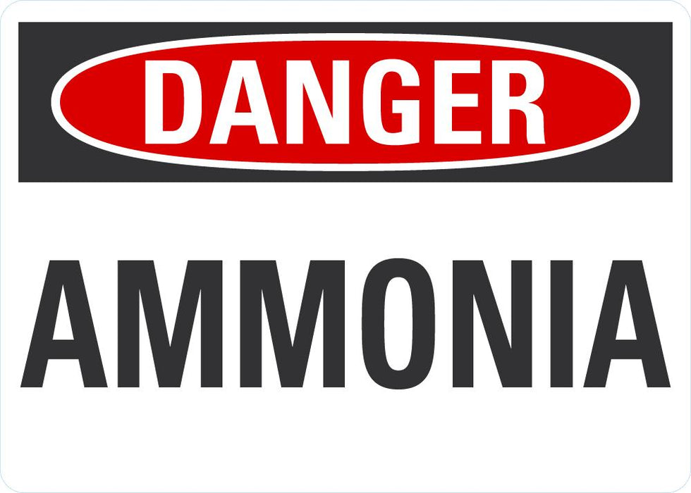 DANGER AMMONIA Sign