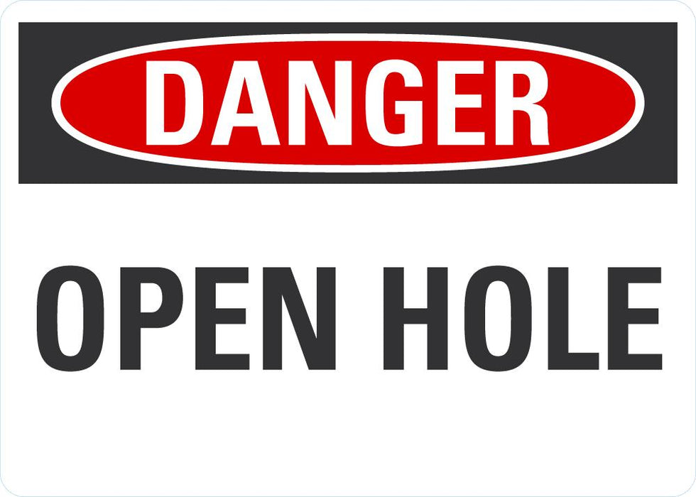 Loop Hole Sign DANGER Open Hole Sign — makesafetyvisible.com