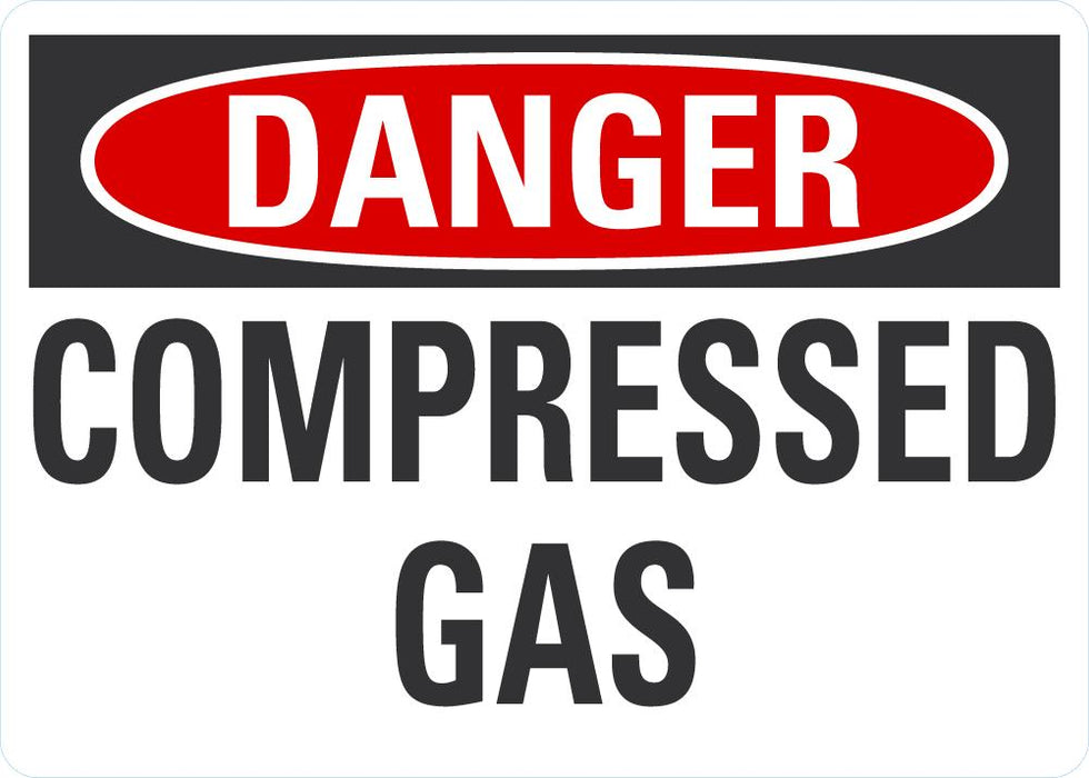 Compressed Gas Exploding Sign DANGER Compressed Gas Sign — makesafetyvisible.com