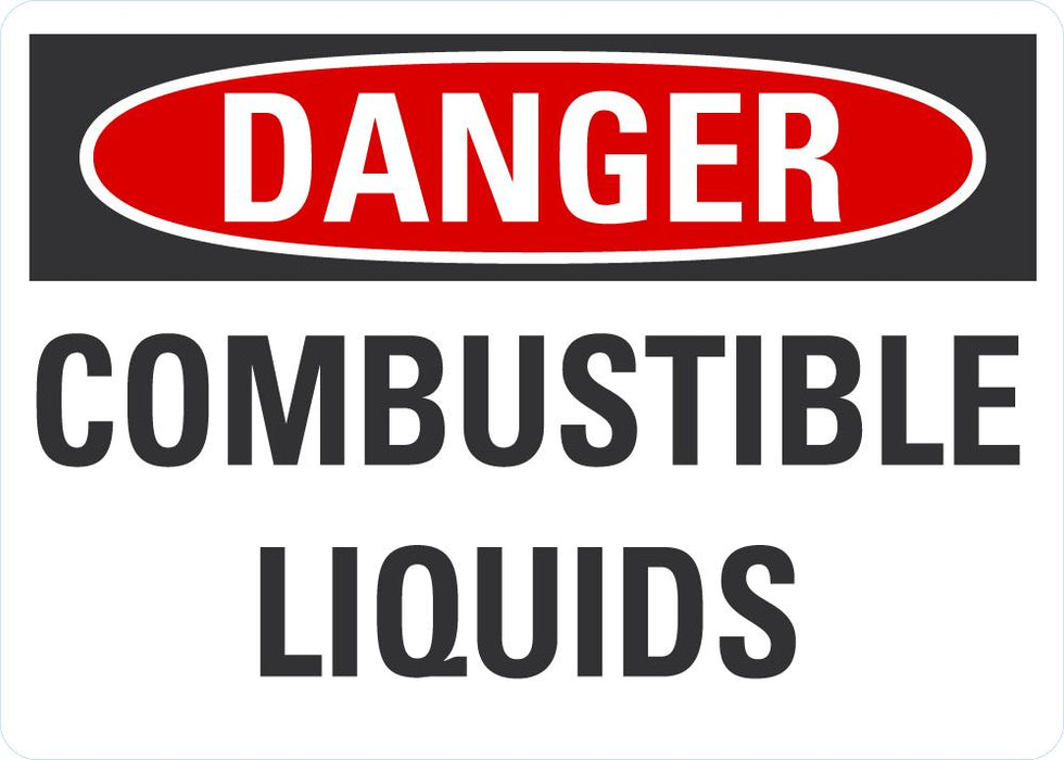 DANGER Combustible Liquids Sign