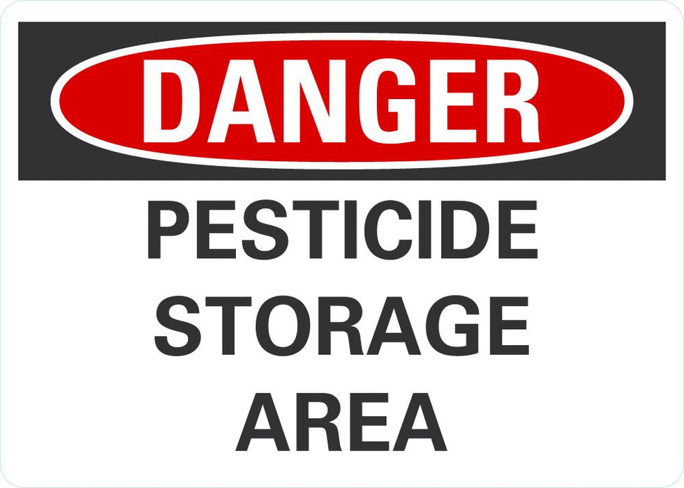 DANGER Pesticide Storage Area Sign