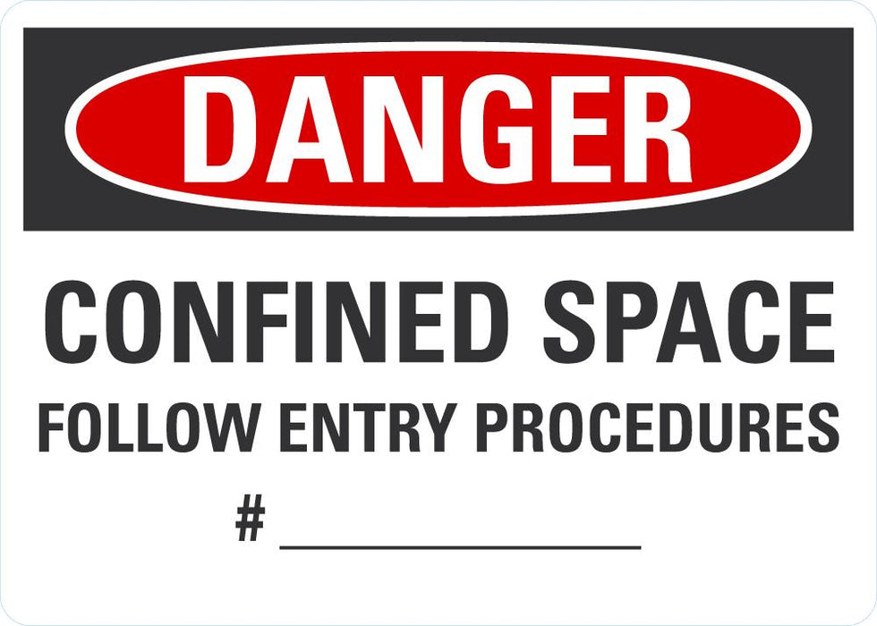 DANGER Confined Space Sign