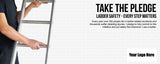 Ladder Safety Pledge Banner | Design 3  - Customize with your Logo - makesafetyvisible.com