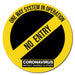 No Entry, One Way System Circle Anti-Slip Floor Sticker - 12" Diameter - makesafetyvisible.com