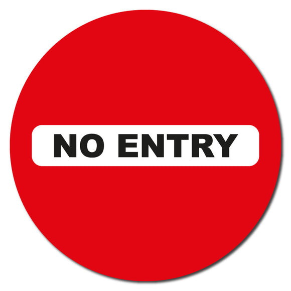 No Entry Circle Anti-Slip Floor Sticker - 36