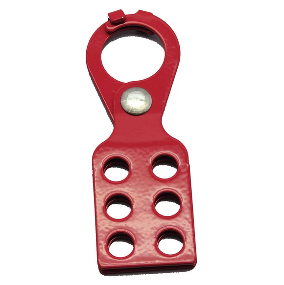 Lockout Hasp, Steel, Red -1