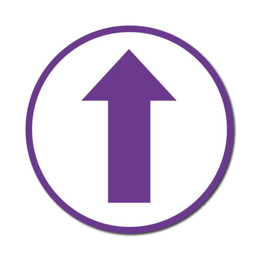 Colored Arrow Anti-Slip Circle Floor Sticker: Multiple Colors  - 12" Diameter - makesafetyvisible.com