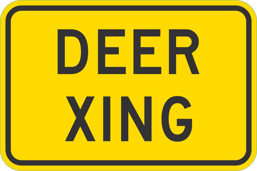 Deer Xing Traffic Sign