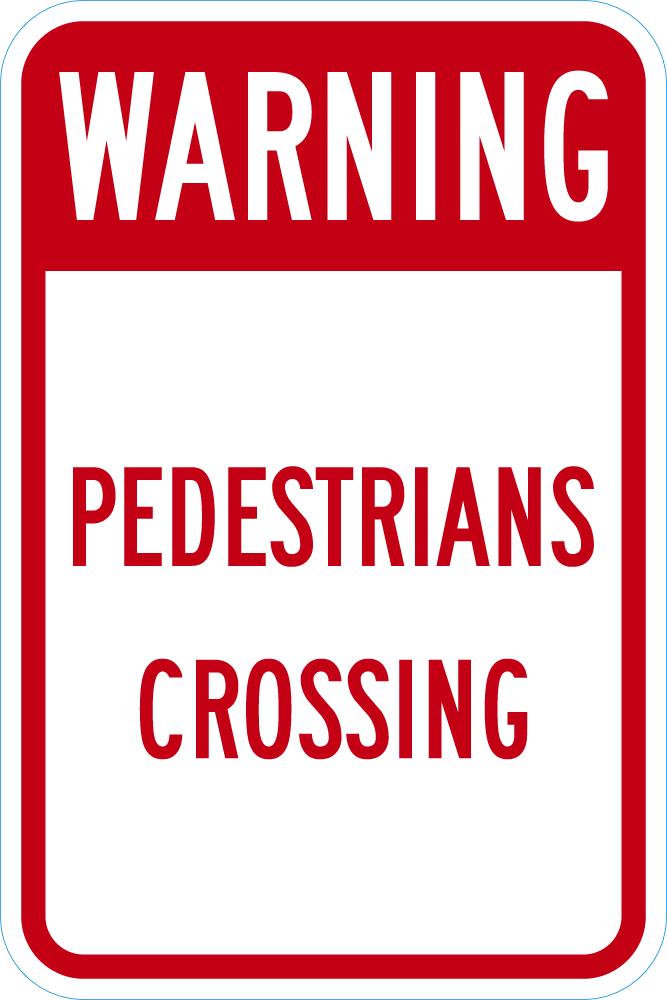 Designated Pedestrian Crossing Sign