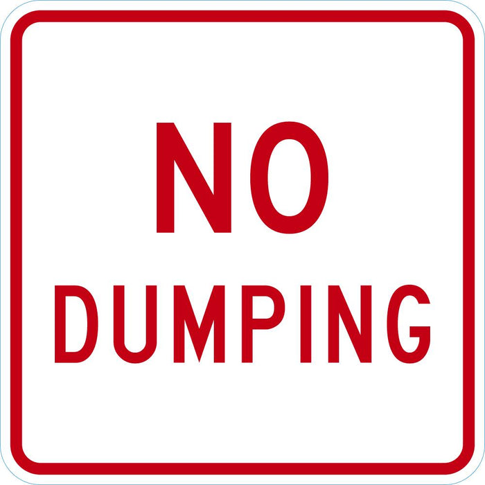 No Dumping Sign