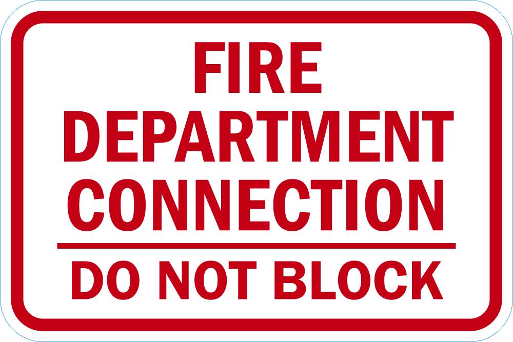 Fire Department Connection Sign