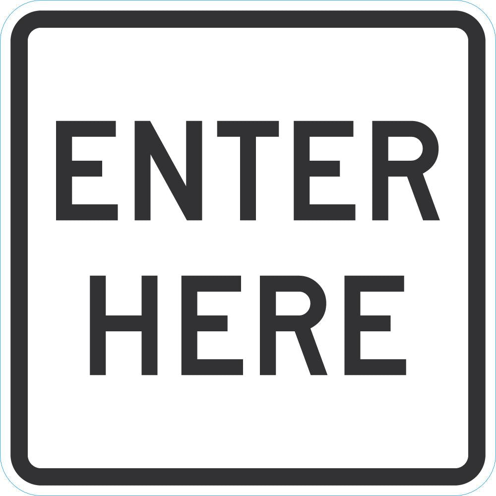 Enter Sign For Parking Lots — makesafetyvisible.com