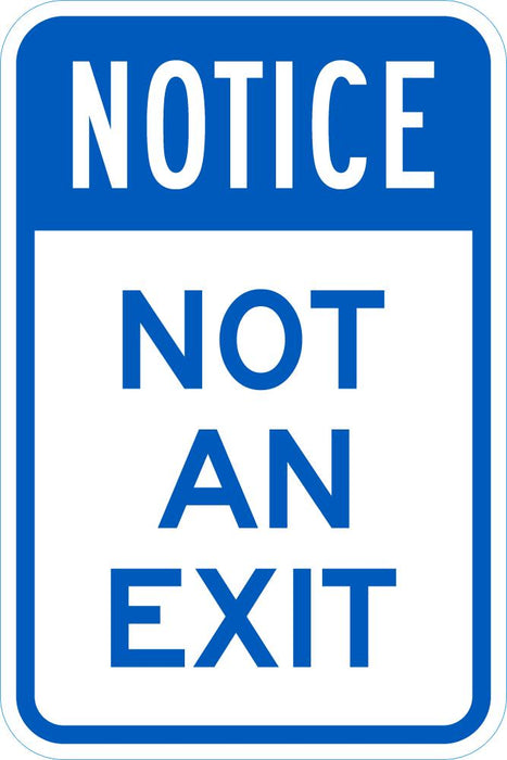 No Exit Sign For Parking Lots