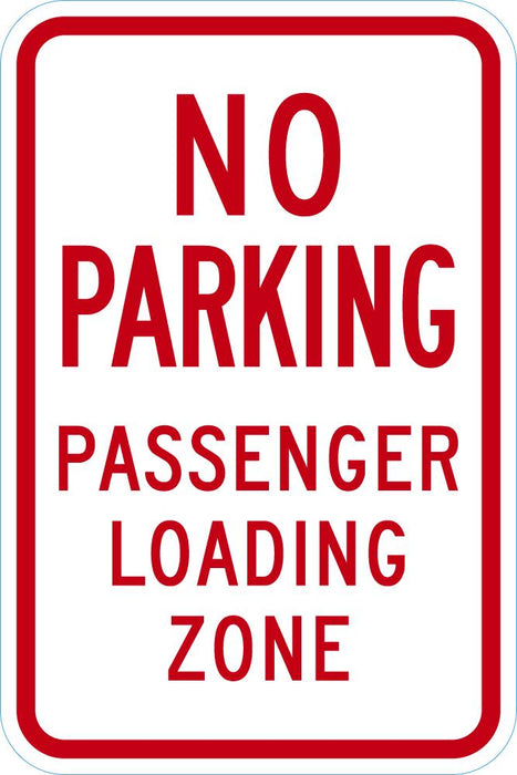 Loading Zone No Parking Sign