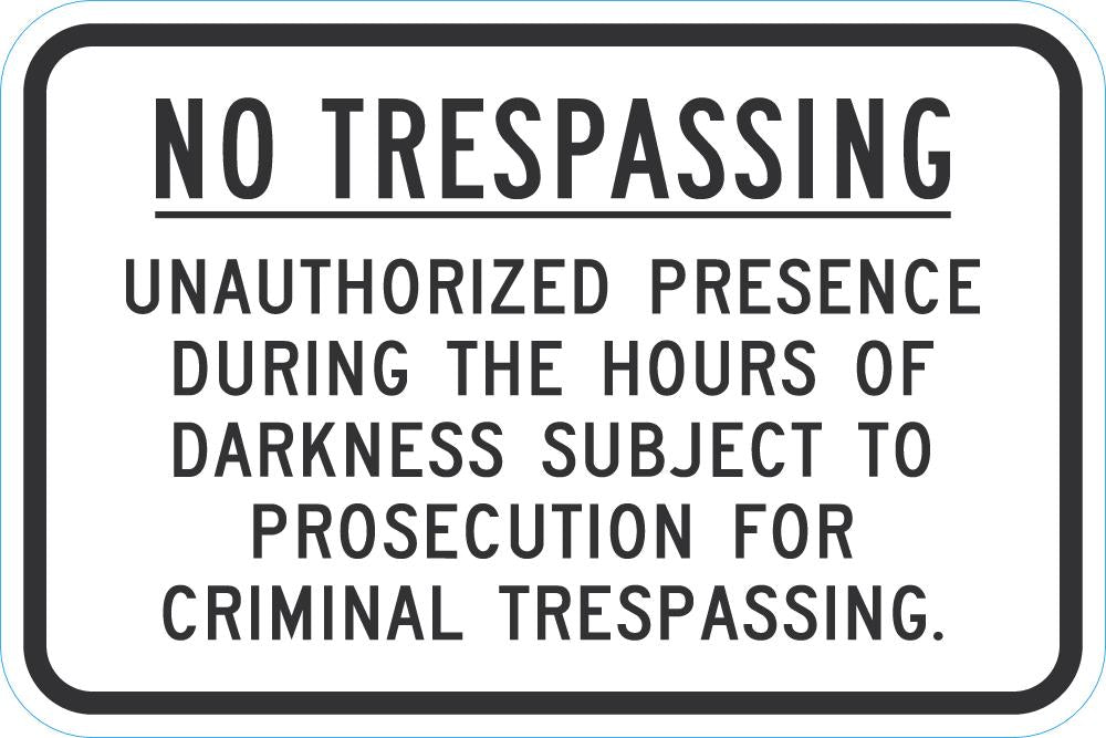 No Trespassing Sign