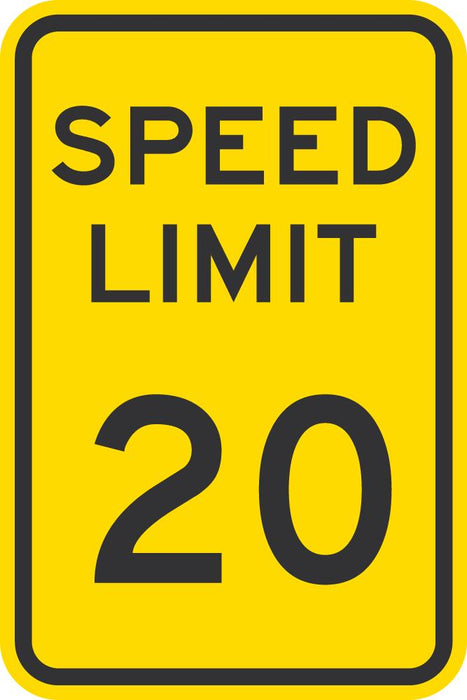 Speed Limit Warning Traffic Sign