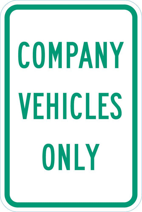 Company Vehicles Parking Sign