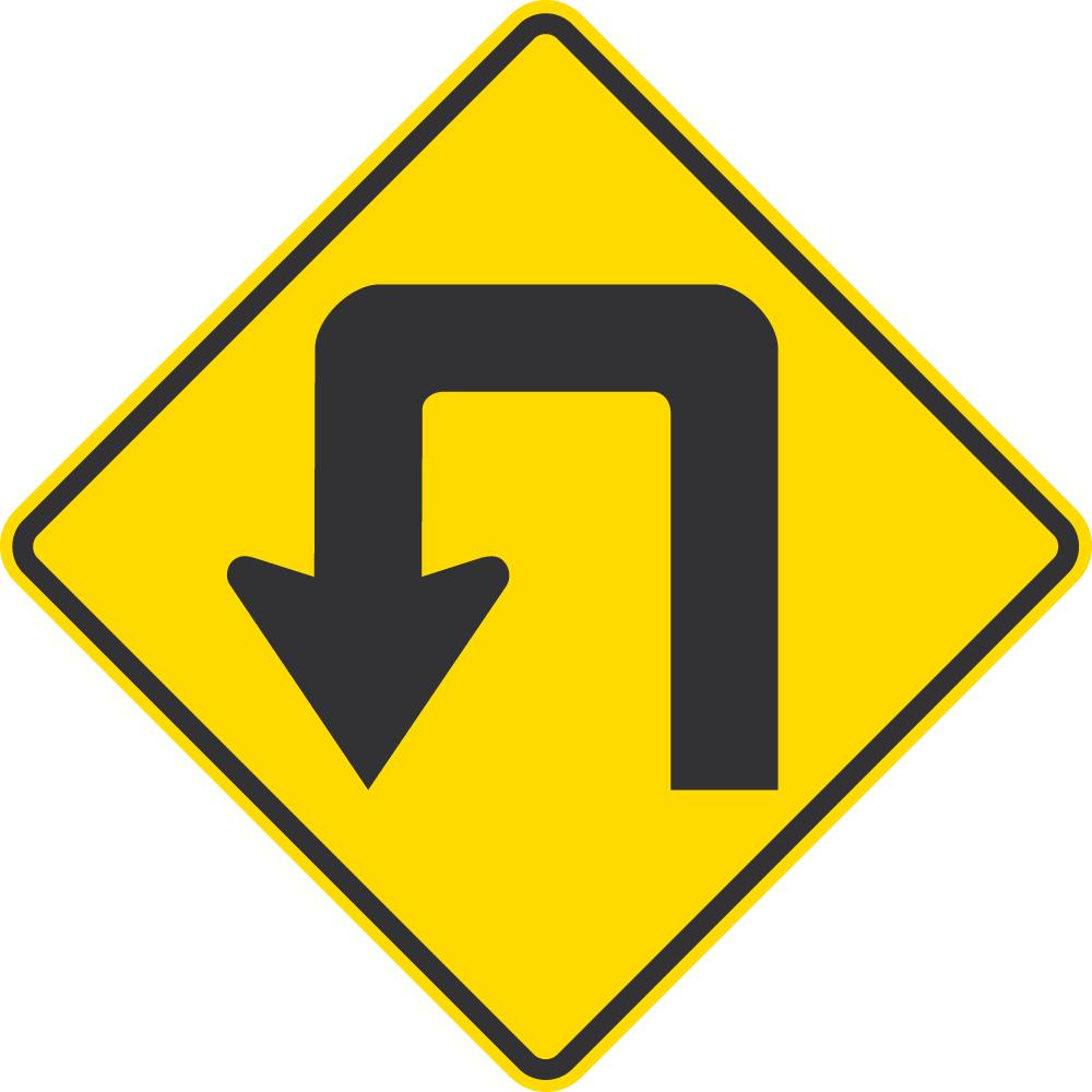 Double Turn Traffic Sign — makesafetyvisible.com