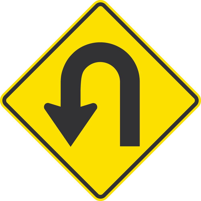 Hairpin Curve Left Traffic Sign