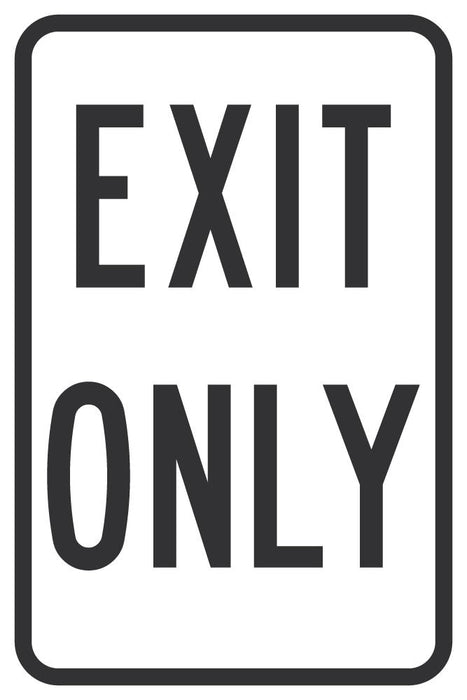 Exit Only Parking Sign
