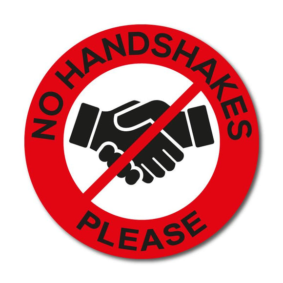 No Handshake Hard Hat Sticker - makesafetyvisible.com